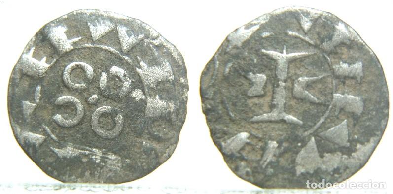 Monedas medievales: DINER MELGOR&Ecirc;S, Condado de Melgueil ,Obolo Llanguedoc Occitania 1204-1349