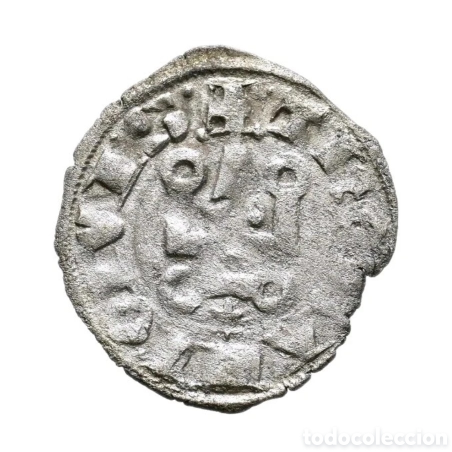 Monedas medievales: Corona Arag&oacute;n. Gran Compa&ntilde;ia Catalana. 1311/90. Dinero. Ducado Atenas. Variante Estrella