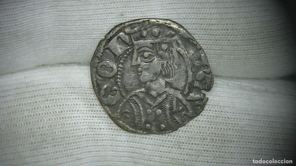 Monedas medievales: Jaime II Dinero Zaragoza, Corona de Arag&oacute;n MBC+/EBC-