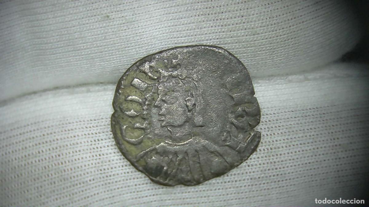 Monedas medievales: Pedro IV Dinero Zaragoza, Corona de Arag&oacute;n MBC-/MBC