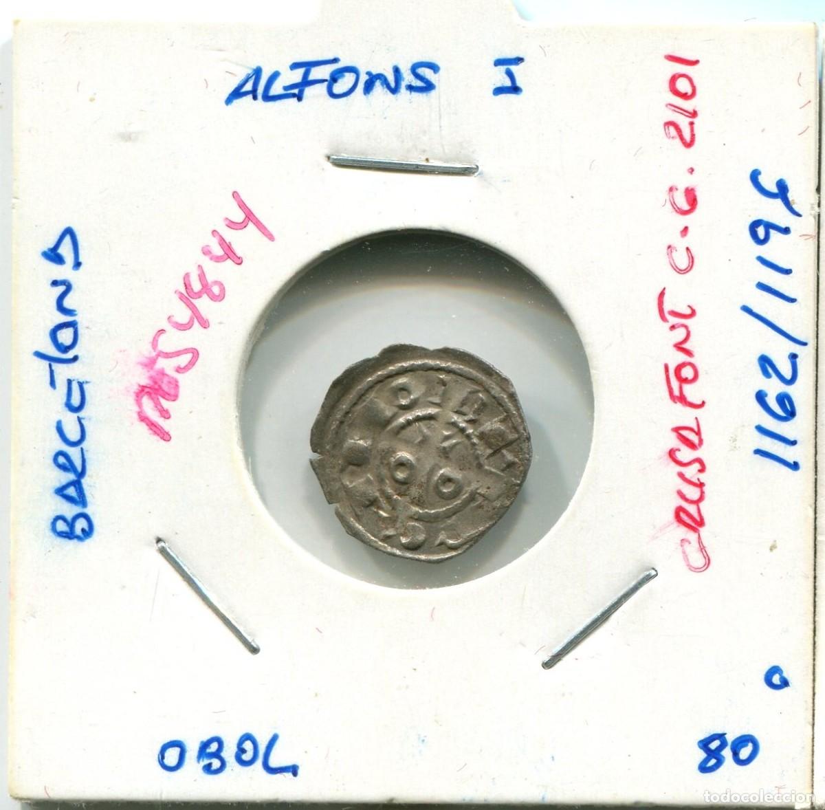 Monedas medievales: OBOL ALFONS I A&Ntilde;O 1162/1196 BARCELONA ( MES4844 )