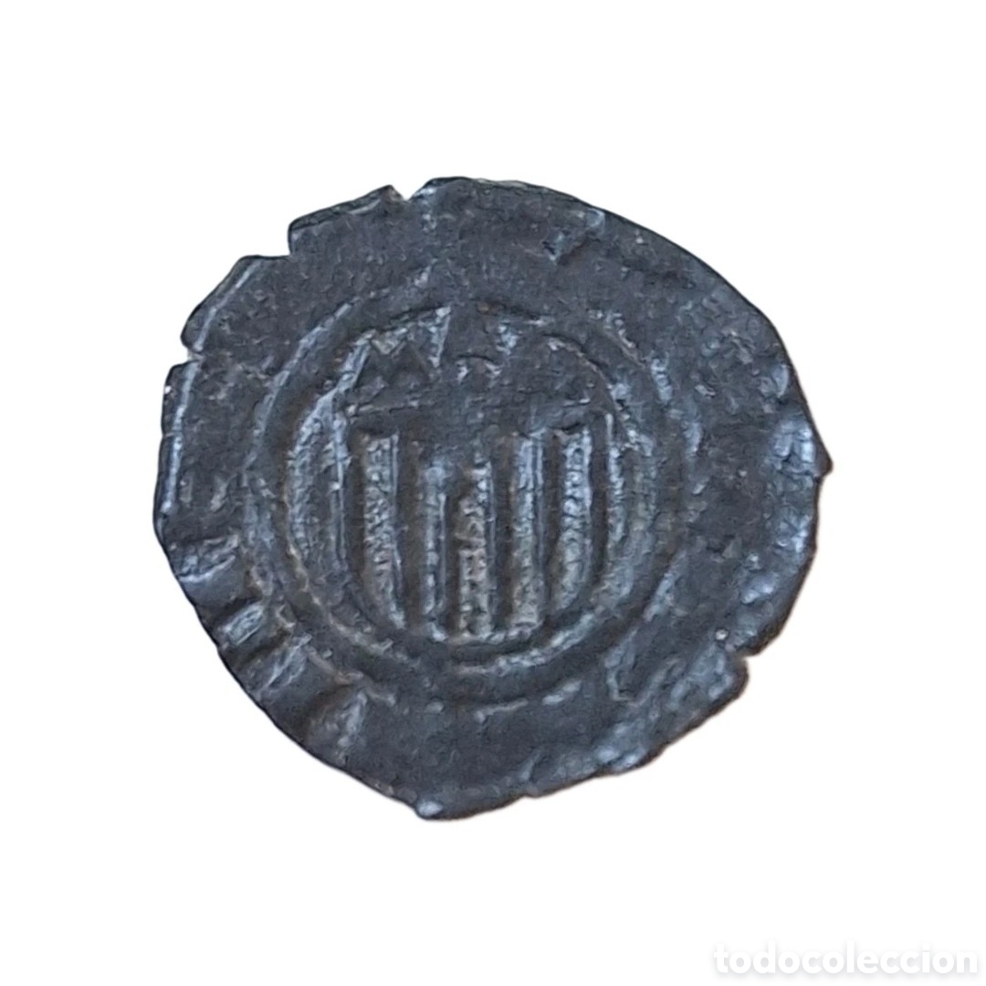 Monedas medievales: DINERO SICILIA JOAN II. MESSINA. M C. CORONA ARAGON. 1458 - 1479.