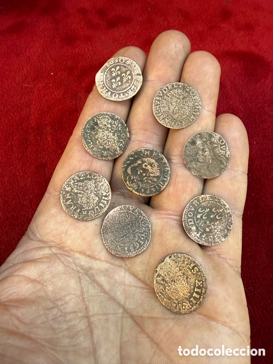 Monnaies m&eacute;di&eacute;vales: Lote 9!Gran lote de monedas Medievales,Sig.XVI-XVII