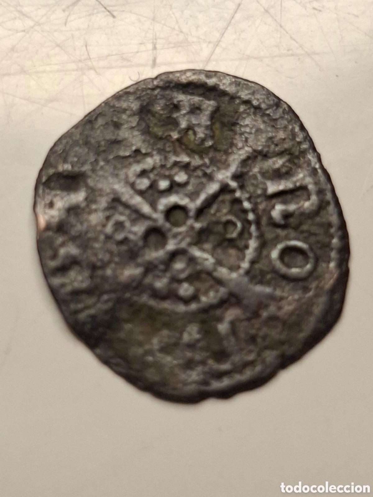 Monedas medievales: Monado moneda &oacute;volo vell&oacute;n reino de Arag&oacute;n Jaime II condado de Barcelona 1291.. APR