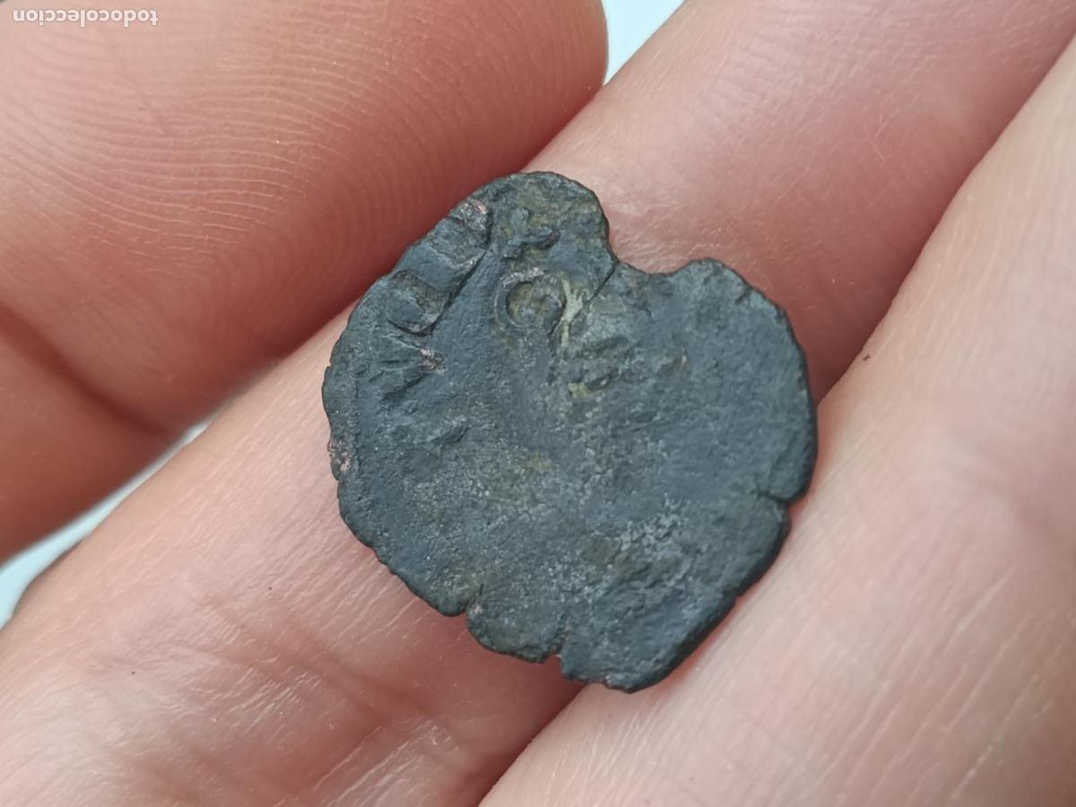 Monedas medievales: Francia o Navarra. Medieval. Tipo castillo torn&eacute;s. Vell&oacute;n