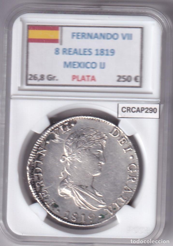 Monedas medievales: CRCAP290 MONEDA ESPA&Ntilde;A FERNANDO VII 8 REALES 1819 MEXICO IJ PLATA