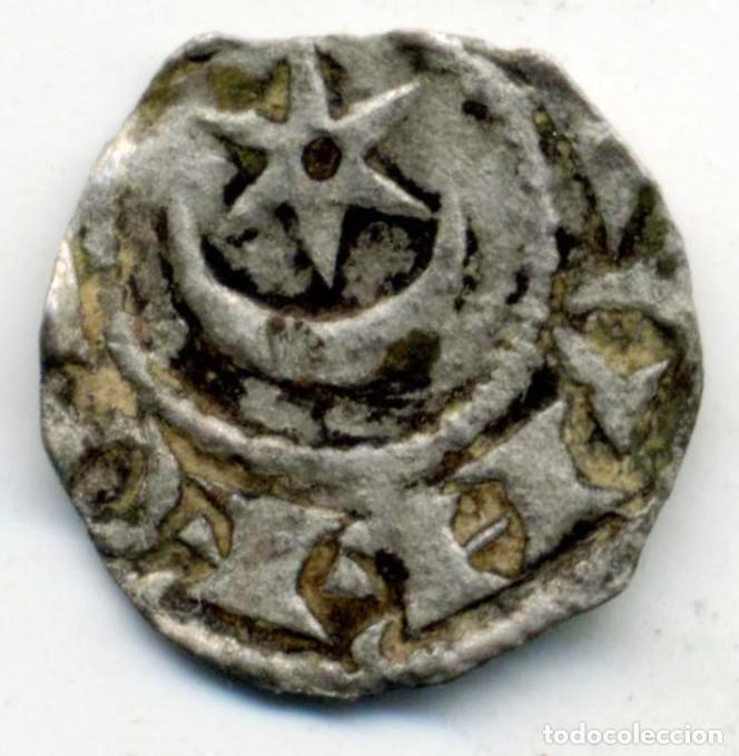 Monedas medievales: XS- NAVARRA Sancho VII el Fuerte (1197-1234) Dinero recortado a &oacute;bolo MUY CURIOSA