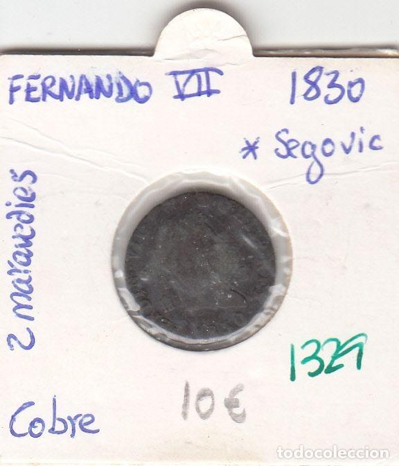 Mittelalterliche M&uuml;nzen: CRE1329 MONEDA ESPA&Ntilde;A 2 MARAVEDIS FERNANDO VII 1830 SEGOVIA