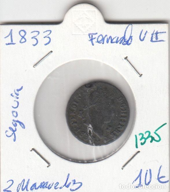Mittelalterliche M&uuml;nzen: CRE1335 MONEDA ESPA&Ntilde;A 2 MARAVEDIS FERNANDO VII 1833 SEGOVIA