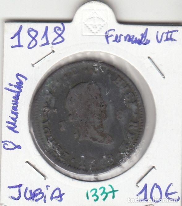 Medieval Coins: CRE1337 MONEDA ESPA&Ntilde;A 8 MARAVEDIS FERNANDO VII 1818 JUBIA