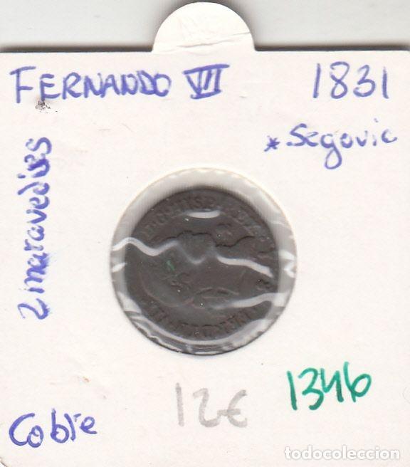 Medieval Coins: CRE1346 MONEDA ESPA&Ntilde;A FERNANDO VII 2 MARAVEDIES 1831 SEGOVIA