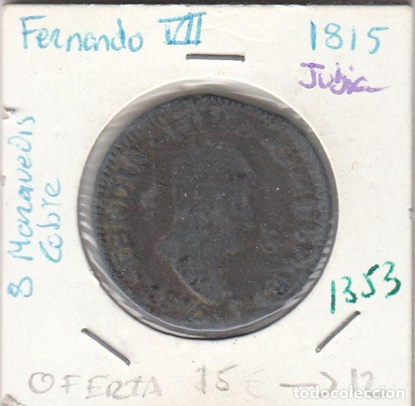 Mittelalterliche M&uuml;nzen: CRE1353 MONEDA ESPA&Ntilde;A FERNANDO VII 8 MARAVEDIES 1815 JUBIA