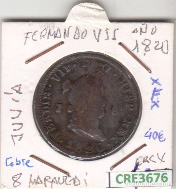 Mittelalterliche M&uuml;nzen: CRE3676 MONEDA ESPA&Ntilde;A JUVIA FERNANDO VII 1820 COBRE