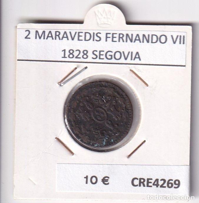 Moedas medievais: CRE4269 MONEDA ESPA&Ntilde;A 2 MARAVEDIS FERNANDO VII 1828 SEGOVIA