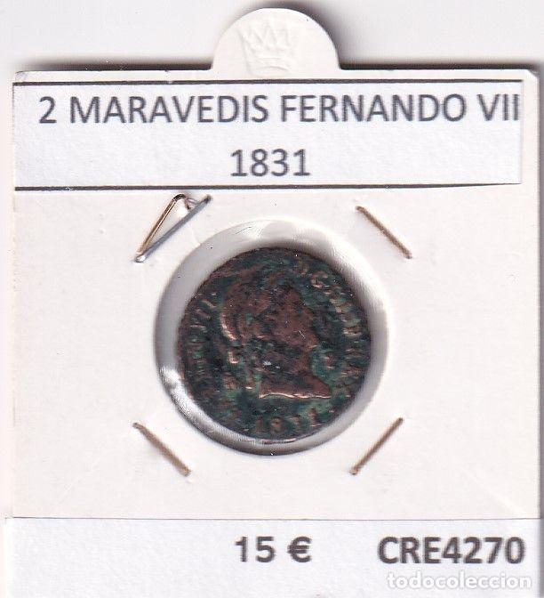 Moedas medievais: CRE4270 MONEDA ESPA&Ntilde;A 2 MARAVEDIS FERNANDO VII 1831
