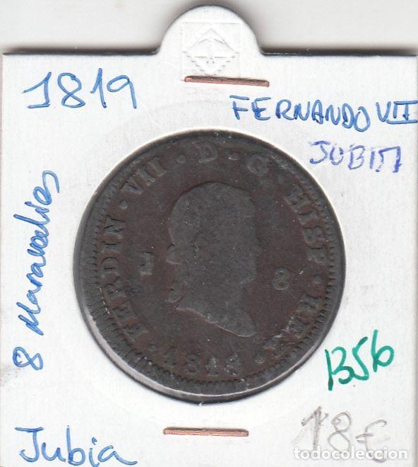 Moedas medievais: CRE1356 MONEDA ESPA&Ntilde;A FERNANDO VII 8 MARAVEDIES 1819 JUBIA BC