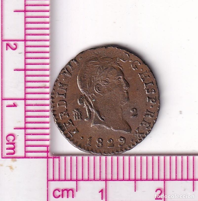 Monedas medievales: CRF2101 MONEDA ESPA&Ntilde;A FERNANDO VII 2 MARAVEDIS SEGOVIA COBRE