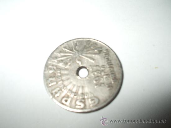 Monedas medievales: Moneda de 25 centimos Espa&ntilde;a 1937 - Foto 1