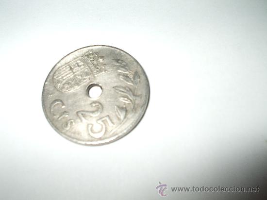 Monedas medievales: Moneda de 25 centimos Espa&ntilde;a 1937 - Foto 2
