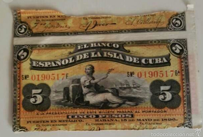 Monedas medievales: Error de corte 5 pesetas 1896 - Foto 1