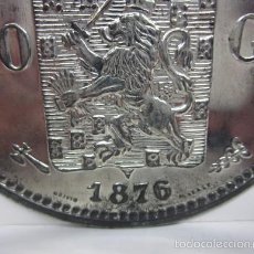 Monedas medievales: KONINGRIJK DER NEDERLANDEN 1876 ESCUDO MONEDA ALTO RELIEVE LATON GRANDE NO COMUN