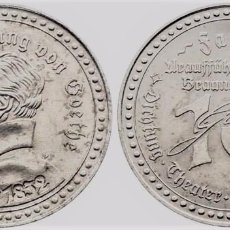 Monedas medievales: MONEDA ALEMANA JOHANN WOLFGANG GOETHE FAUSTO MONEDA BRAUNSCHWIEG ALEMANIA TEATRO ALEMÁN JETON.. Lote 78292733