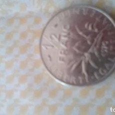 Monedas medievales: MONEDA DE FRANCIA LA SEMBRADORA 1/2 FRANC.. Lote 82042760
