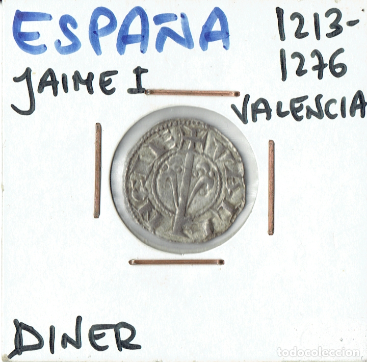 MONEDA DINERO JAIME I, VALENCIA (Numismática - Hispania Antigua- Medievales - Otros)