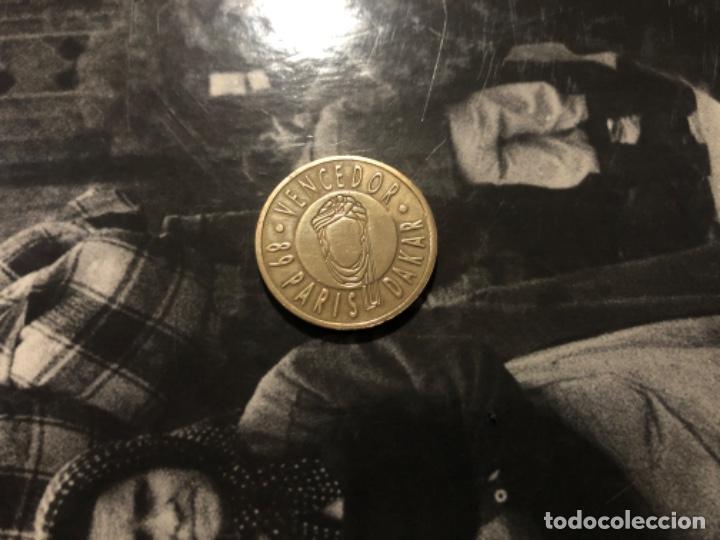 Monedas medievales: Moneda Vencedor Par&iacute;s Dakar 89 - Foto 1