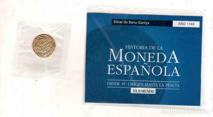Monedas medievales: HISTORIA DE LA MONEDA ESPAÑOLA. EL MUNDO. DINAR DE BANU GANIYA. - Foto 1 - 196598296