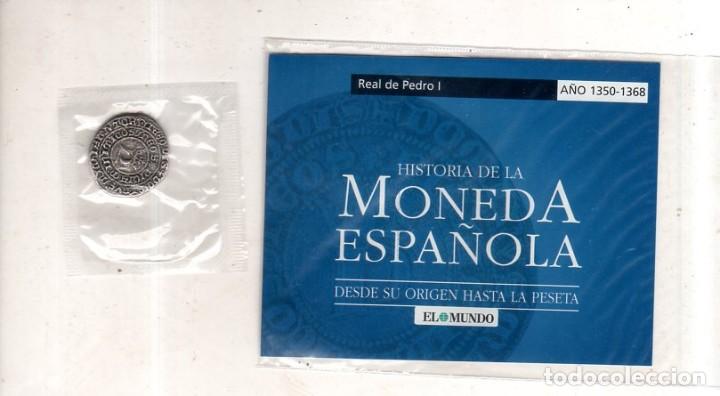 Monedas medievales: HISTORIA DE LA MONEDA ESPAÑOLA. EL MUNDO. REAL DE PEDRO I. - Foto 1 - 196599031