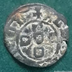 Monedas medievales: ALFONSO V 1/2 REAL TORRE DE CRUZ VELLON ANVERSO BLANCO LISBOA 1367 - 1383 RARO ASI