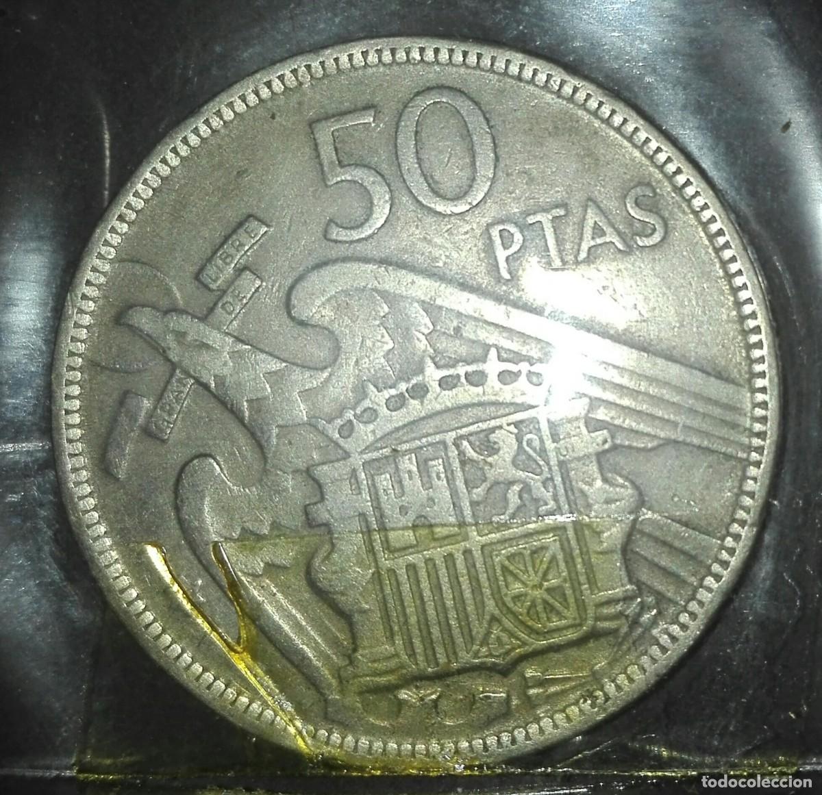 Monedas medievales: Monedas 50 pesetas de Franco - Foto 2