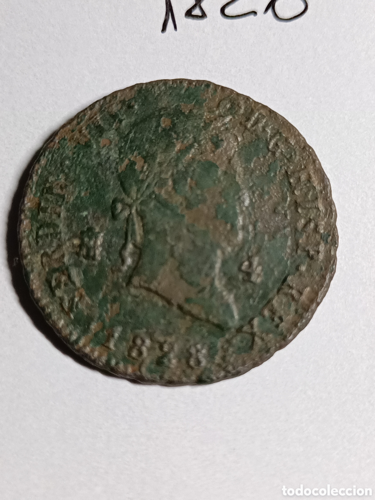 Monedas medievales: SPAIN 4 MARAVEDIS 1828. FERDINAND VII - Foto 2