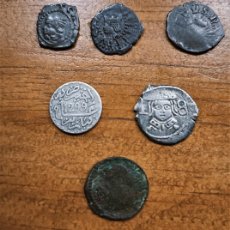 Monedas medievales: MAGNIFICO LOTE DE ANTIGUAS MONEDAS REALES,DINERS, DIRHAMS.....