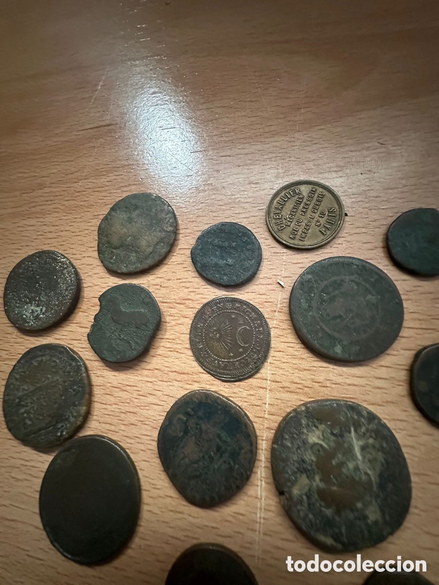 Monedas medievales: Importante lote de monedas romanas ,hispanas - Foto 8
