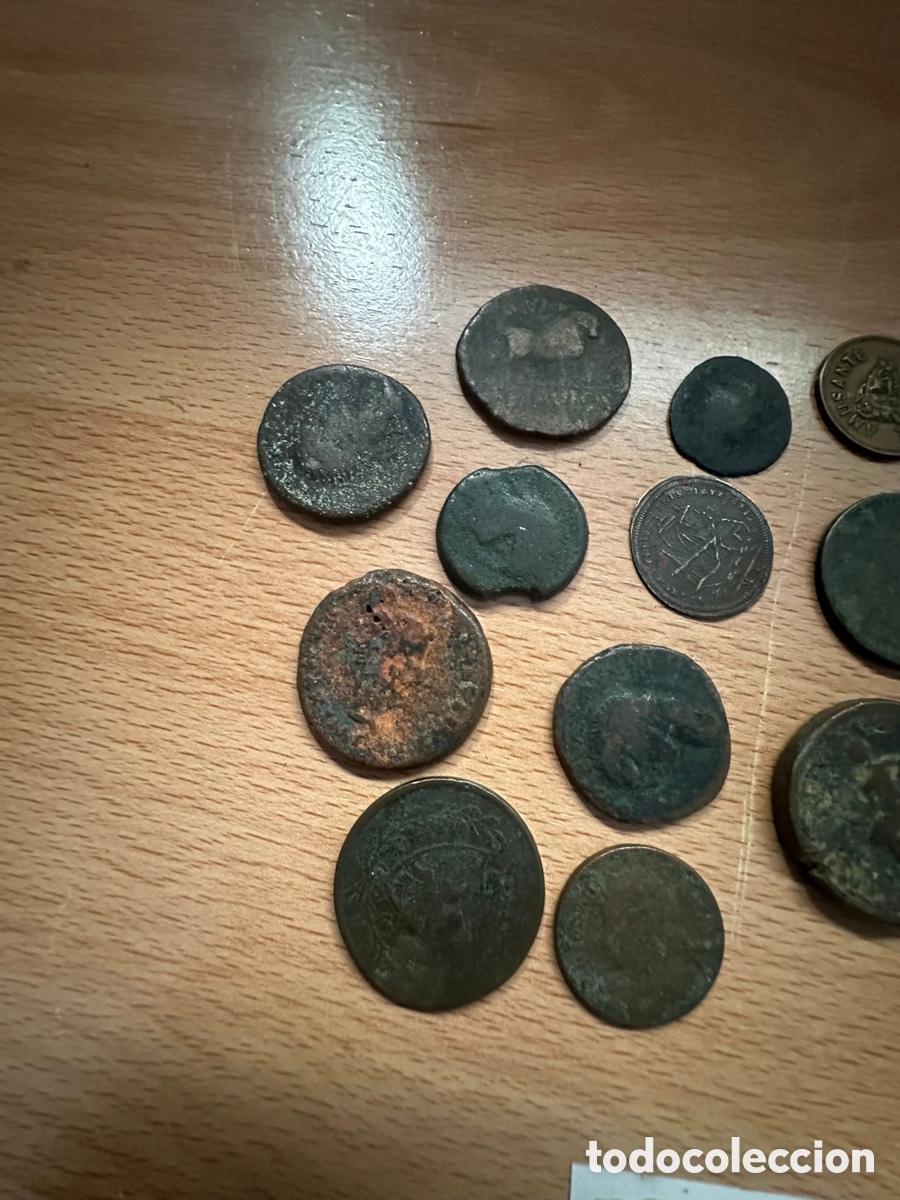 Monedas medievales: Importante lote de monedas romanas ,hispanas - Foto 15