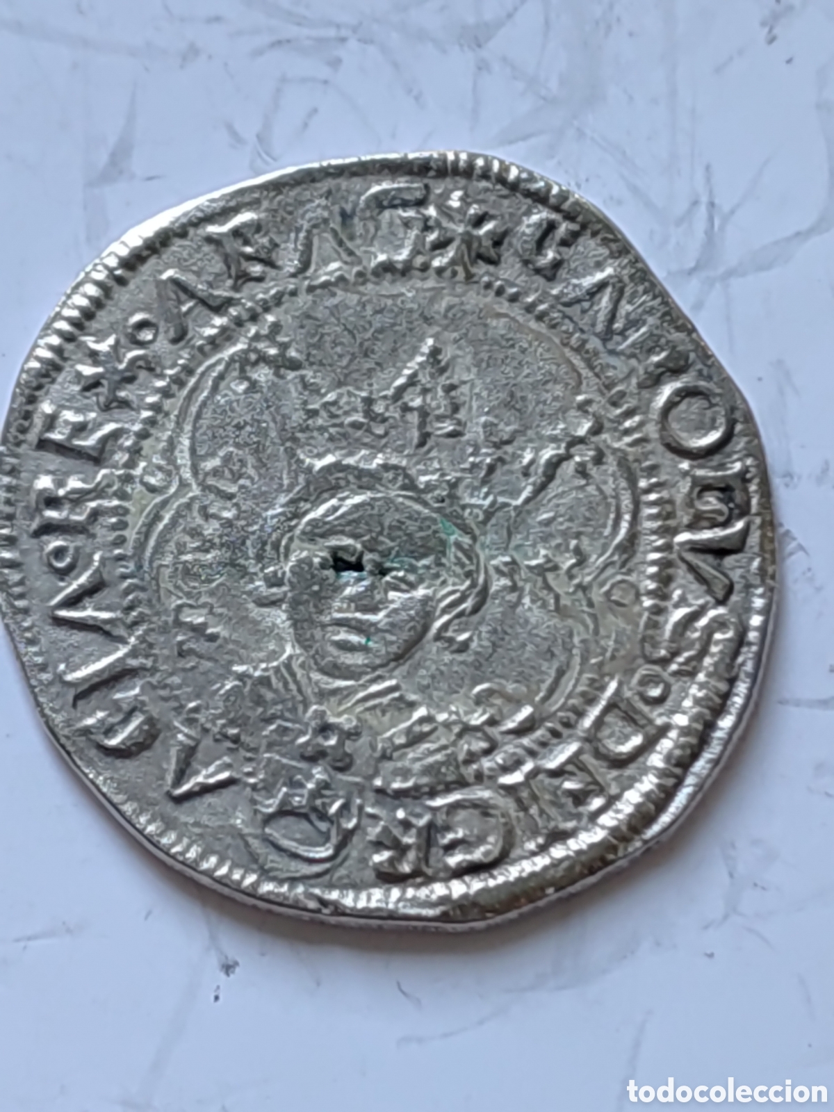 Monedas medievales: 1 Real o Teston Plata - Foto 2