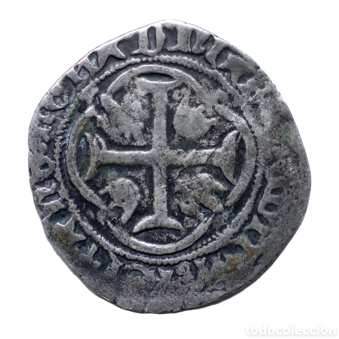 Monedas medievales: BLANC A LA COURONNE LOUIS XI FRANCIA 1461-1483