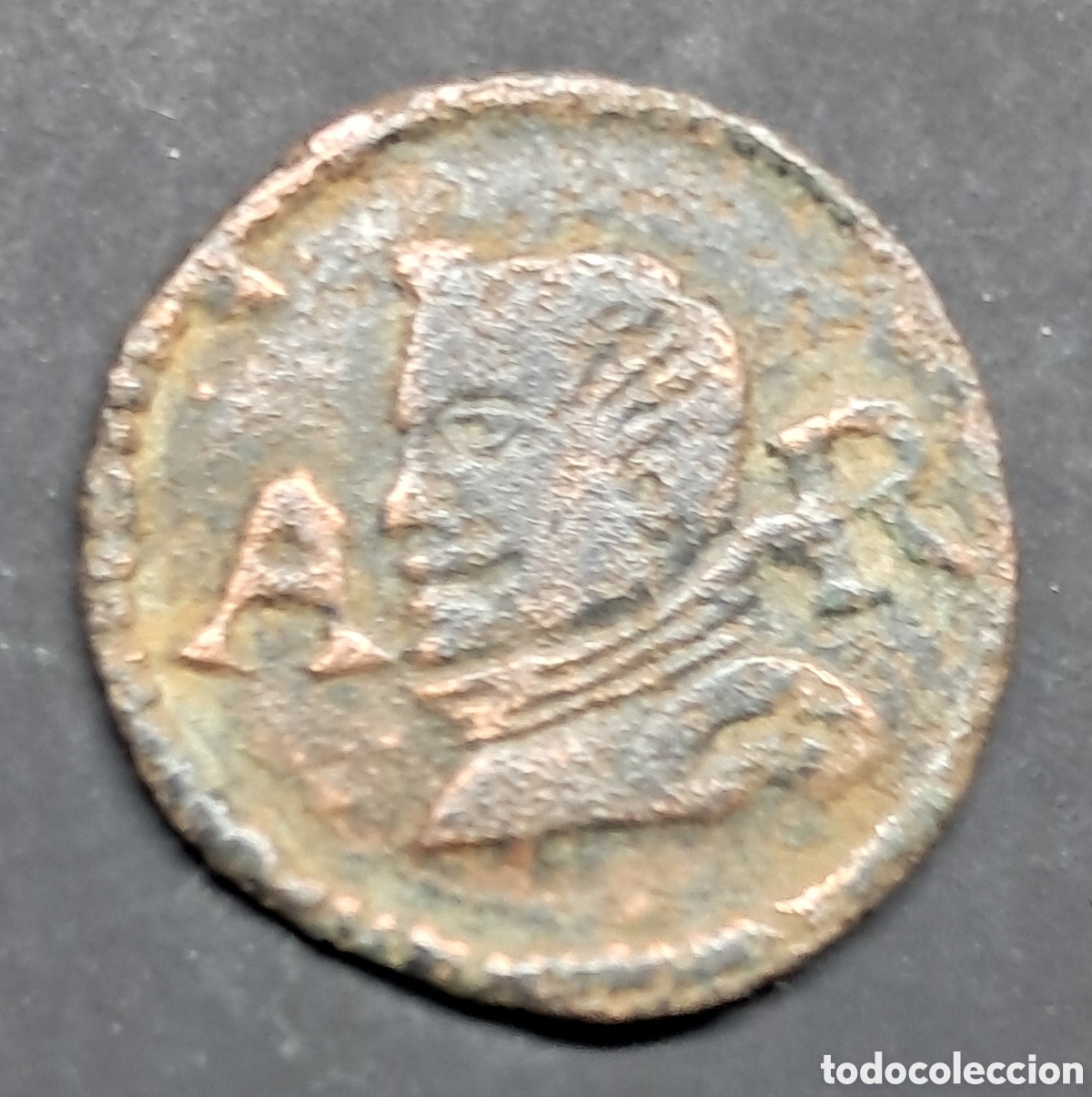 Monedas medievales: Moneda ardit Felipe IV 1655