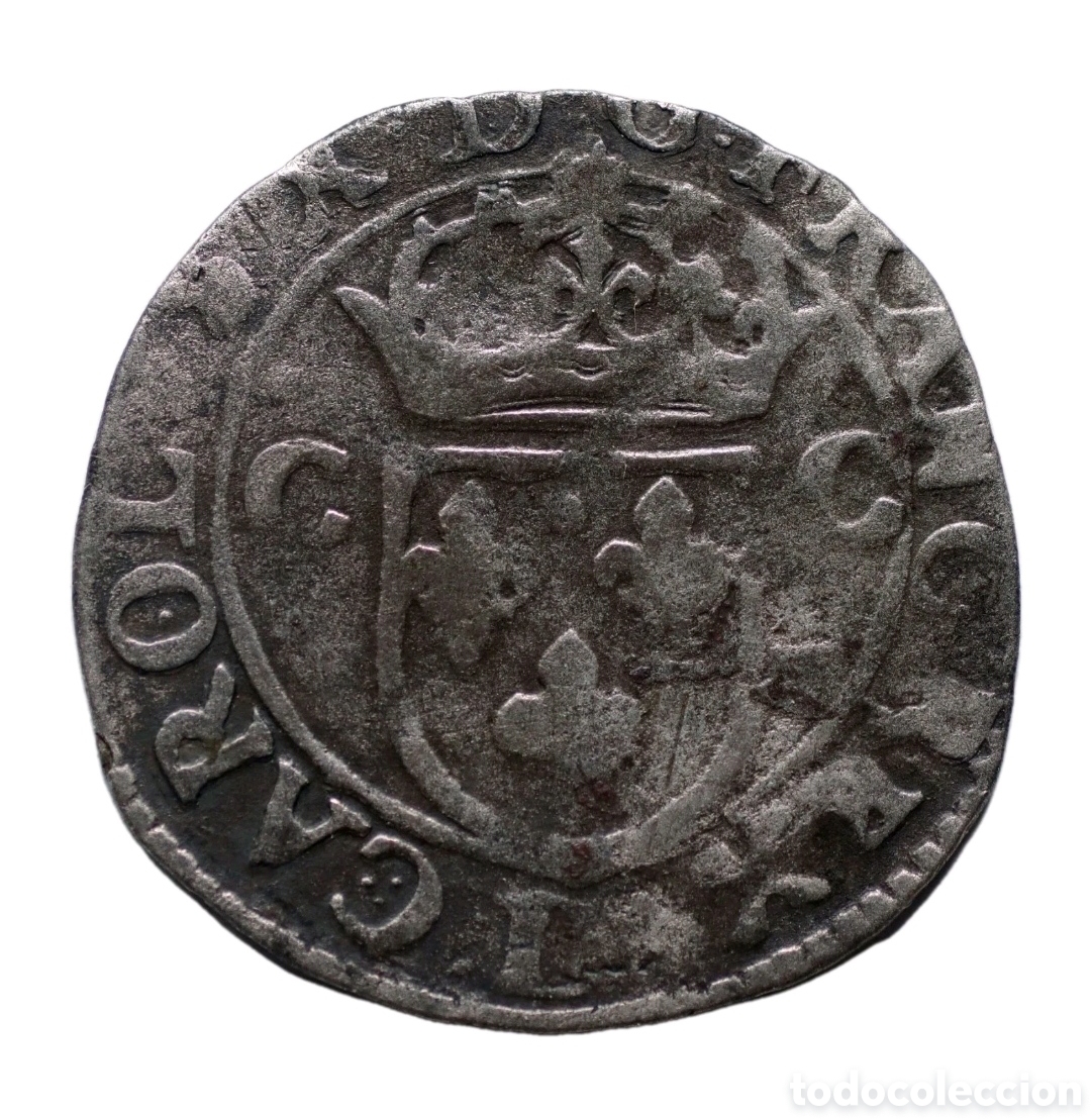 Monedas medievales: DOUZAIN 1593 CARLOS X . LYON FRANCIA