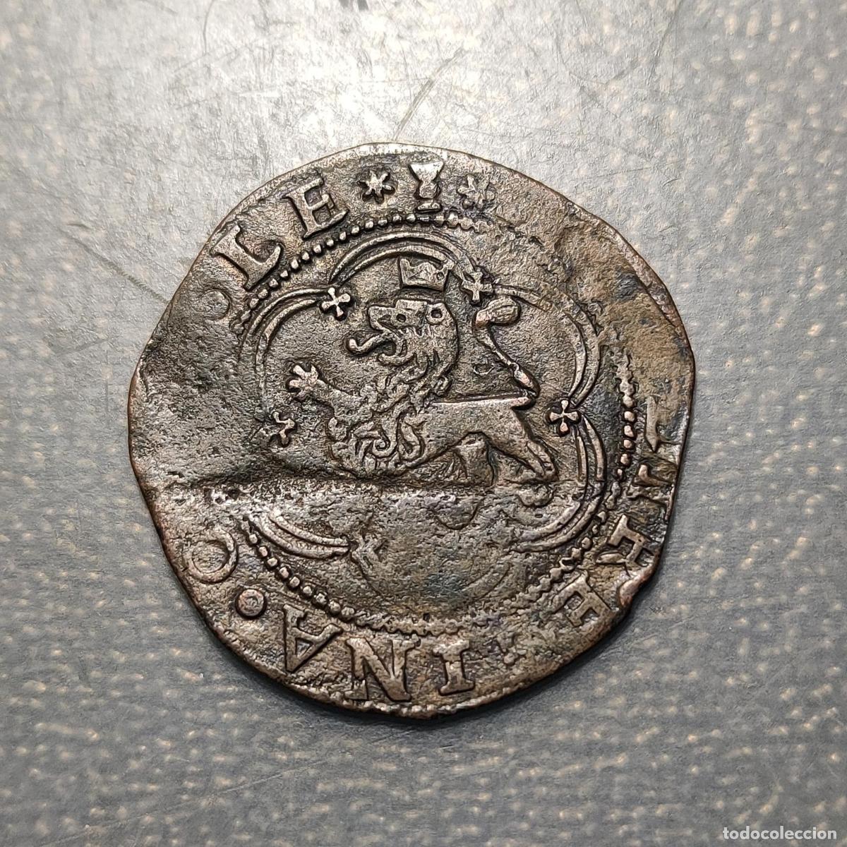 Monedas medievales: ESPA&Ntilde;A CUENCA REYES CATOLICOS 4 MARAVEDIS (1474-1504)