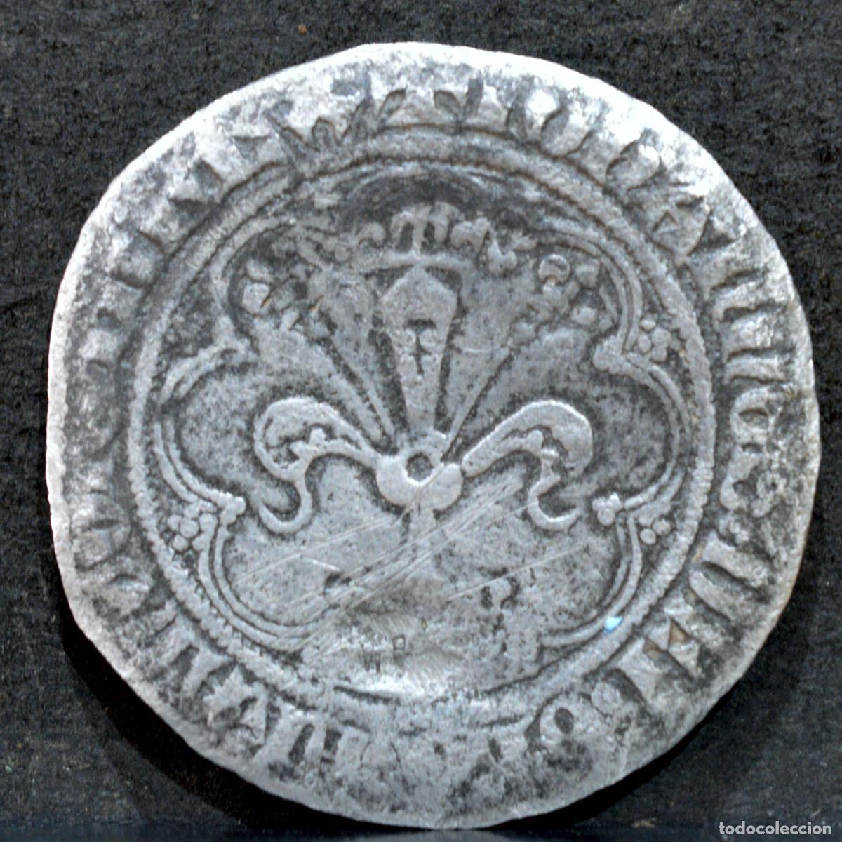 Monedas medievales: GROS &Agrave; LA FLEUR DE LIS PLATA FRANCIA. JUAN II &rdquo;EL BUENO&rdquo; (1350-1364)