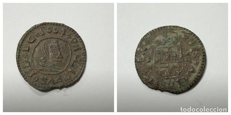Monedas medievales: MONEDA. 16 MARAVED&Iacute;S DE FELIPE IV. 1664. VER