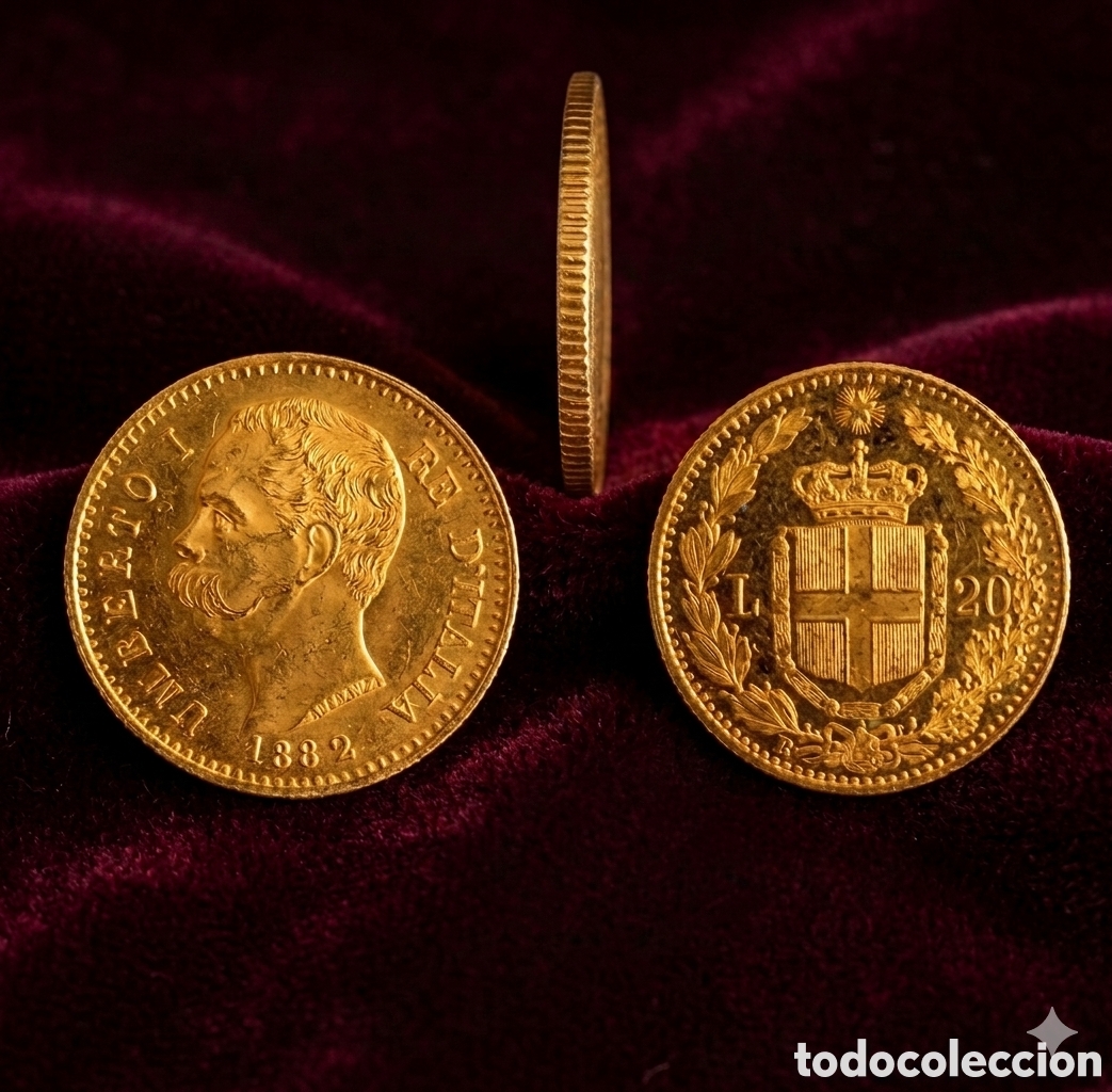 Monedas medievales: Moneta oro morendo 1882