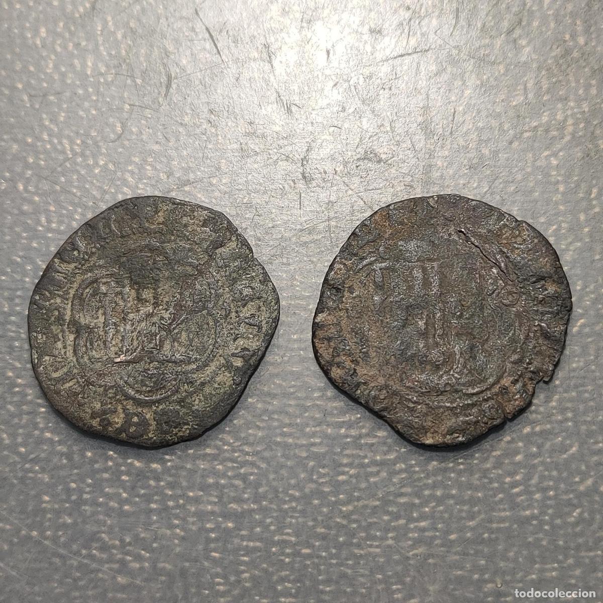 Monedas medievales: ESPA&Ntilde;A ENRIQUE III LOTE DE 2 BLANCAS (1390-1406) NO SE APRECIAN LAS CECAS