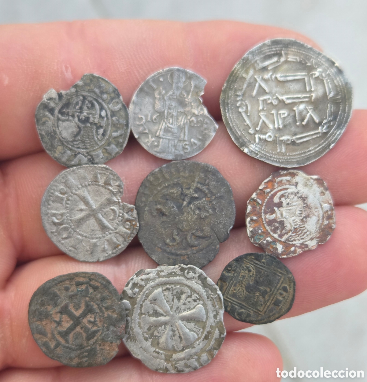 Monedas medievales: Lote de 9 Monedas Medievales , &Aacute;rabes, y algunas de epoca templaria