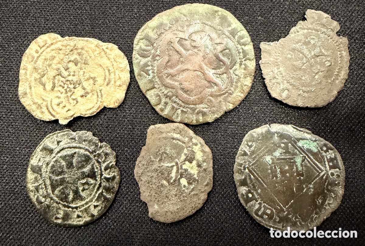 Monedas medievales: Lote 6 monedas medievales - Foto 2
