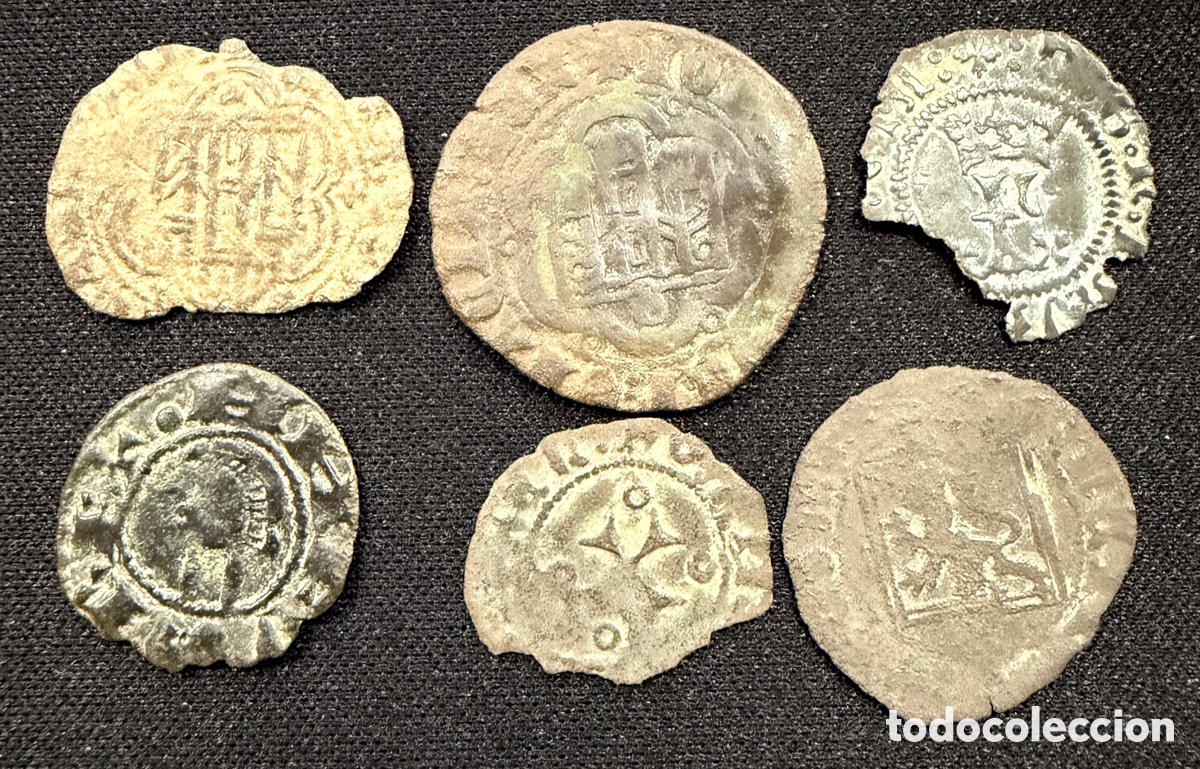Medieval Coins: Lote 6 monedas medievales