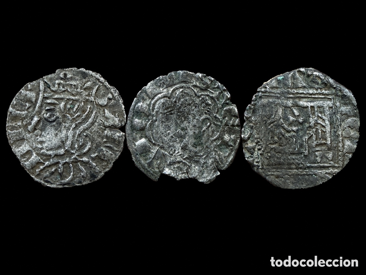 Medieval Coins: Lote 3 monedas medievales a identificar.